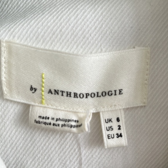 Anthropologie Jacket Fully Lined White Size 2 - Picture 3 of 16